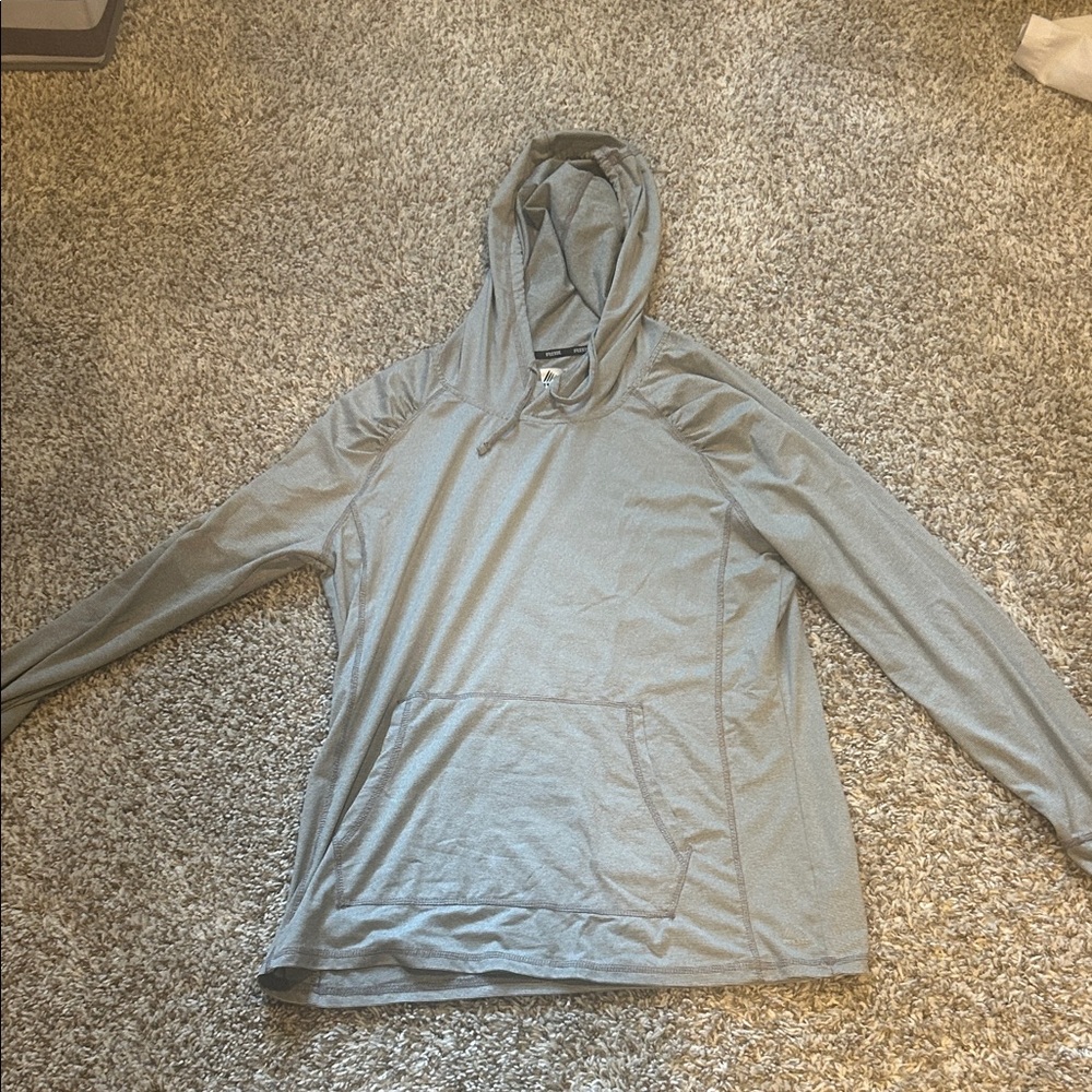 RBX Gray Striped Activewear Hoodie